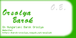 orsolya barok business card